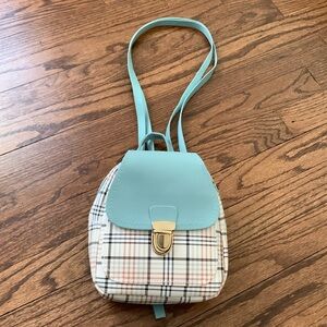 Mini blue backpack/purse